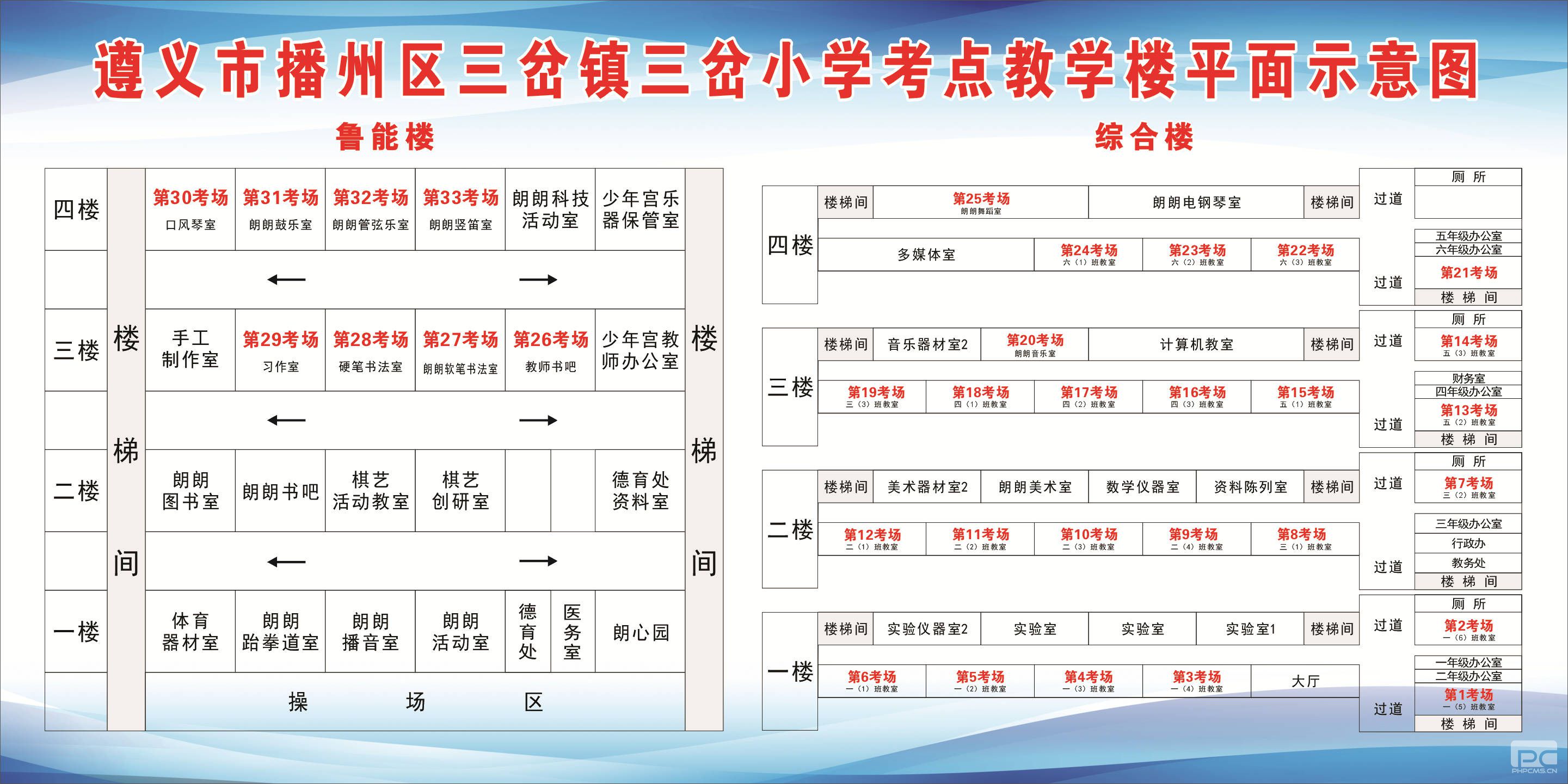 播州区三岔镇三岔小学考场分布示意图.jpg